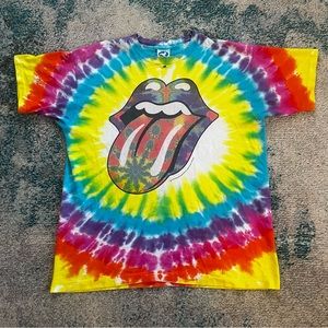 THE ROLLING STONES 1994 Vintage Liquid Blue Tie Dye T-Shirt